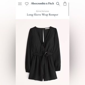 Abercrombie Long-Sleeve Wrap Romper